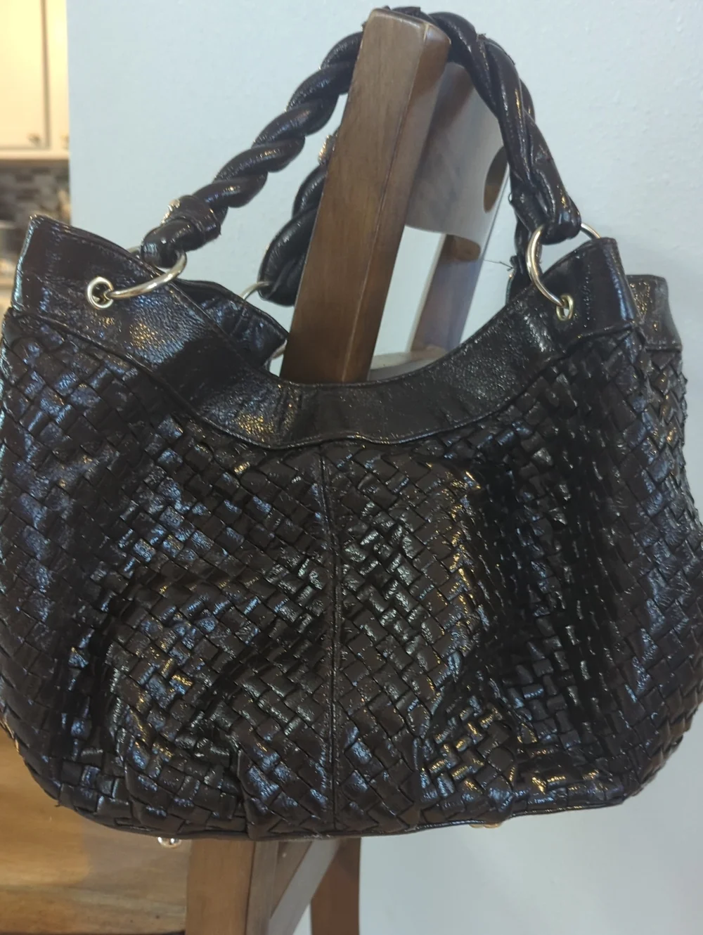 Loeffler Randall For Target Hobo Woven Leather Shoulder Bag - Dark Brown